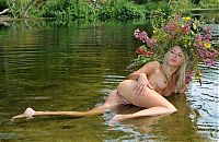 Babes: young blonde fairy girl by the lake