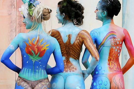 body art girl painting