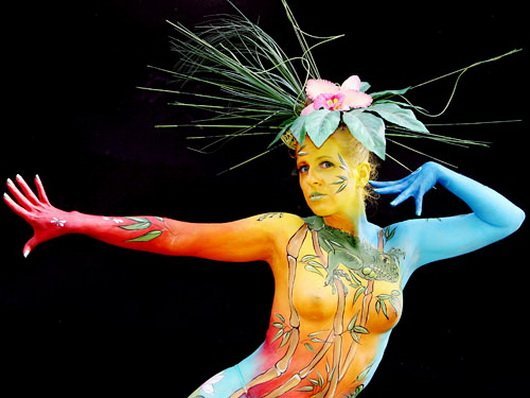 body art girl painting