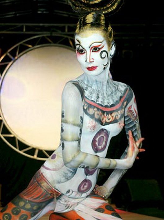 body art girl painting