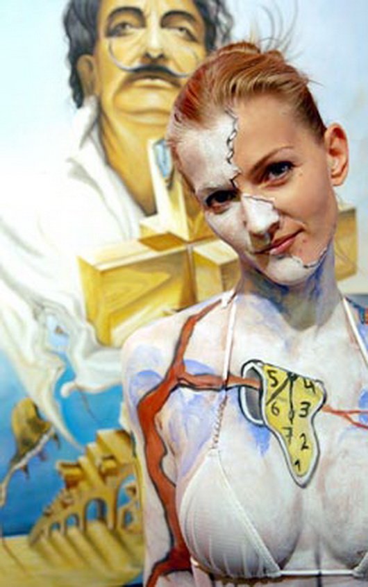 body art girl painting