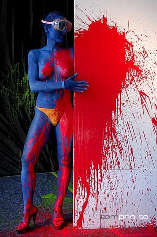 body art girl painting