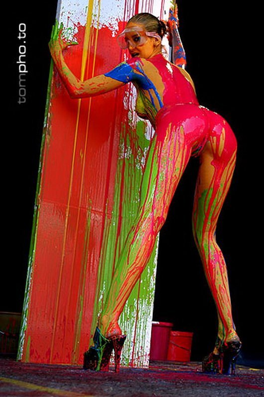 body art girl painting