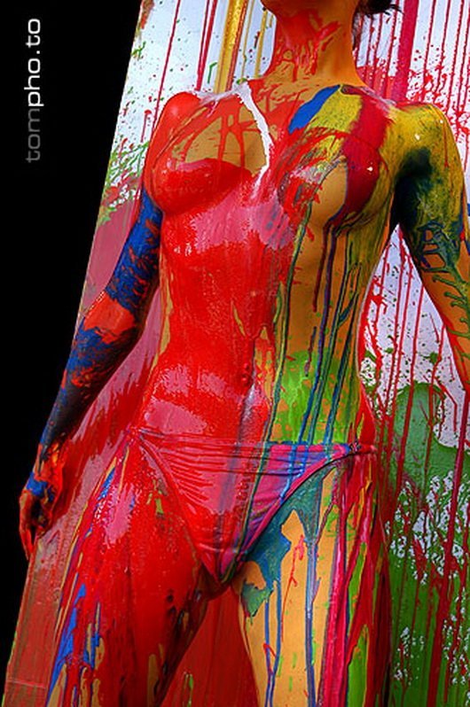 body art girl painting