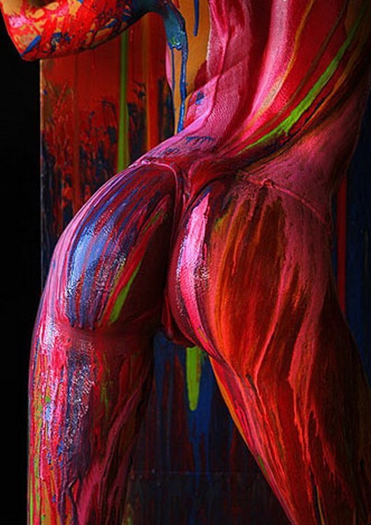 body art girl painting