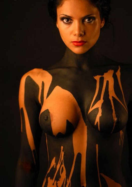 body art girl painting