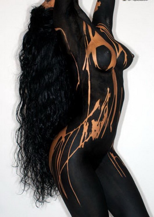 body art girl painting