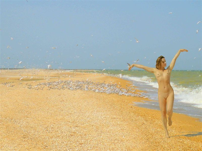 naked girl naturists on a nude beach