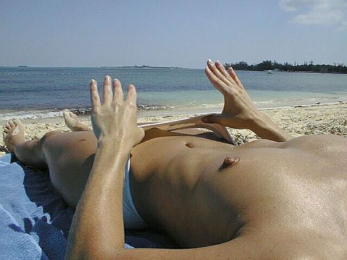 naked girl naturists on a nude beach