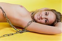 Babes: young blonde girl with chains