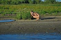 Nake.Me search results: cute young dark blonde girl at the photo shoot in the lake