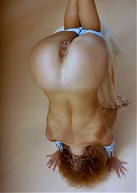 Babes: young brunette girl doing flexible gymnastic exercises