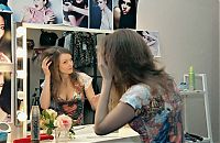 Babes: young brunette girl in the dressing room