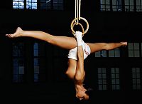 Babes: brunette girl doing gymnastic exercises