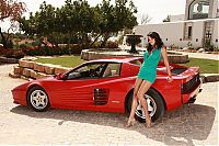 Nake.Me search results: curly brunette girl strips on the ferrari testarosa